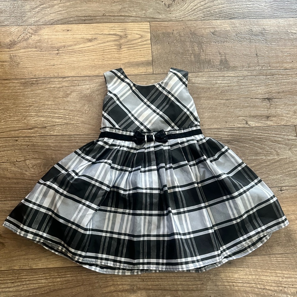 2T toddler dress black and white jona Michelle